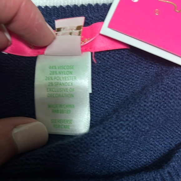 Lilly Pulitzer Danley sweater dress large NWT low tide navy - Picture 10 of 10